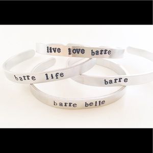 Barre Inspired Silver Plated Cuff Bracelets