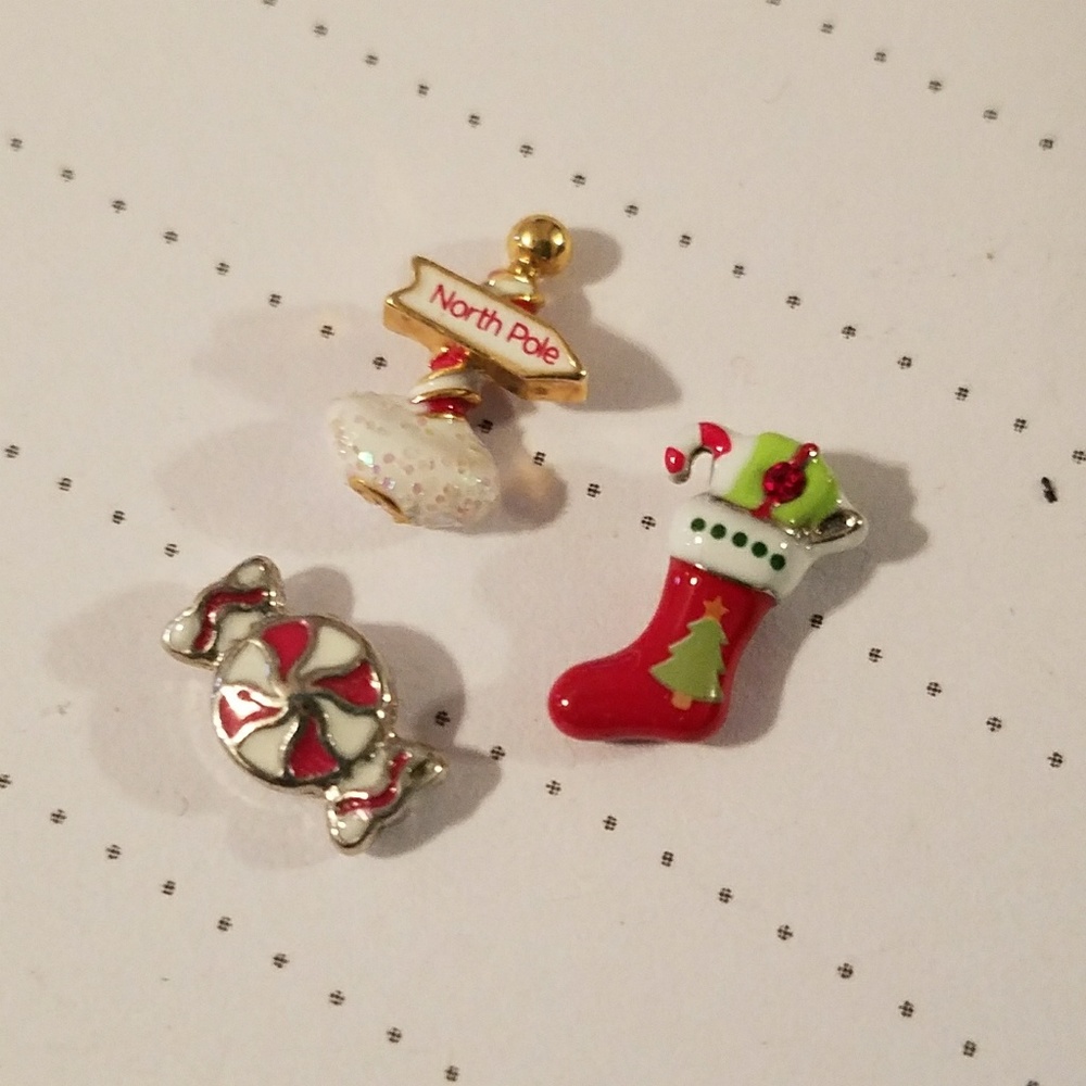 Origami Owl Christmas Charms - Set of 3