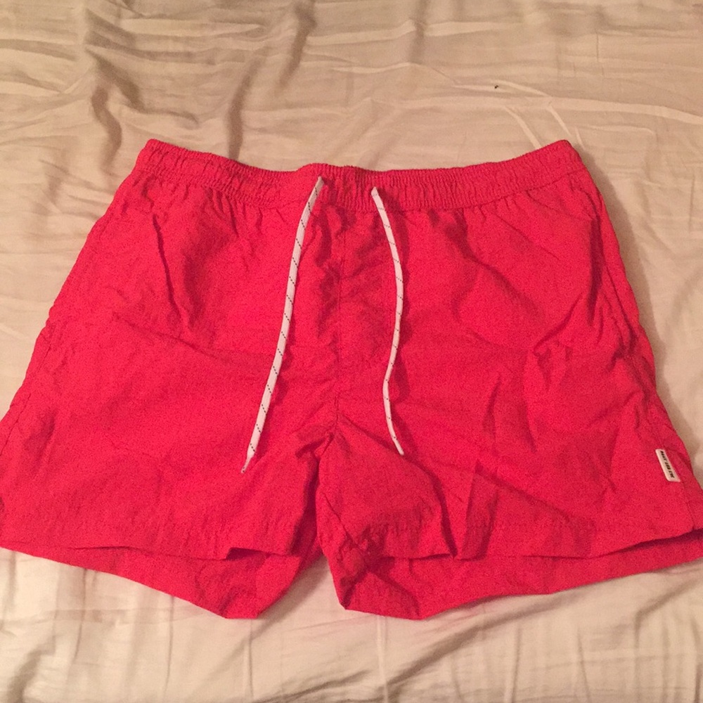 Jack & Jones S Red Swim Trunks