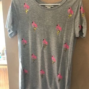 NWT H&M Flamingo sequined Tee