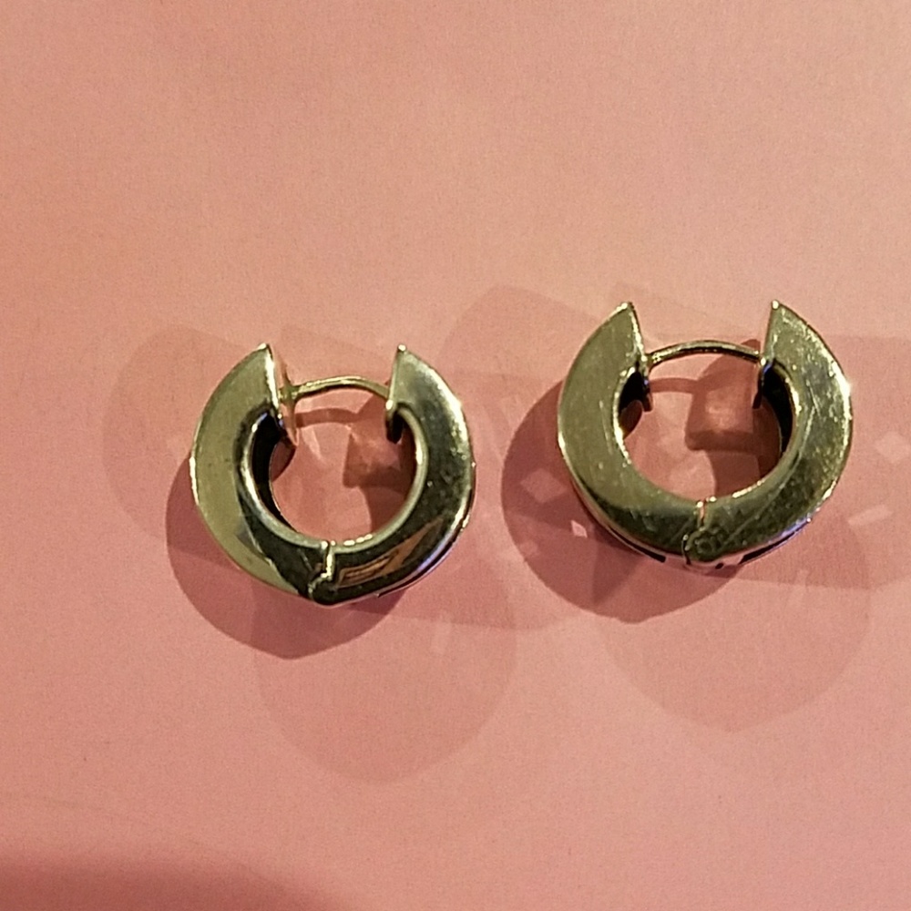 Sterling Silver huggie style earrings