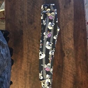 LulaRoe OS Halloween skeleton candy and laptop