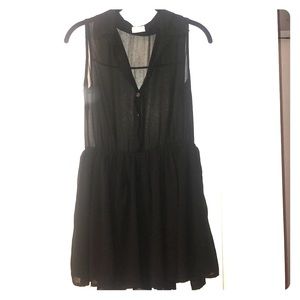 Brandy Melville Black Sheer Button-down Dress