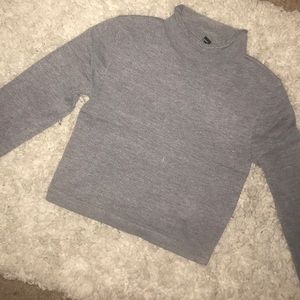 Mock Neck Cropped Sweater