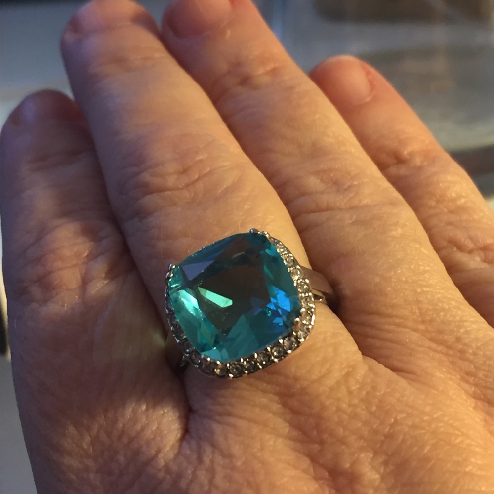 Blue crystal ring - Picture 3 of 3