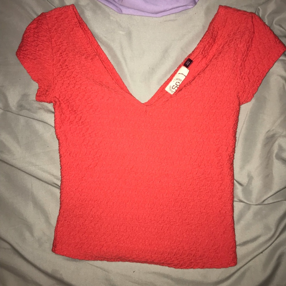 Printed Short sleeve crop top