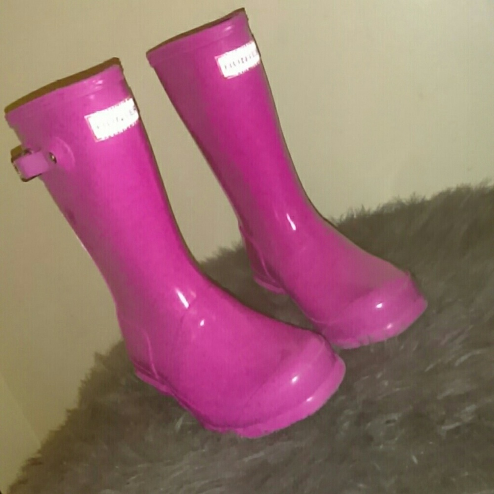 Hot Pink Hunter Rain boots