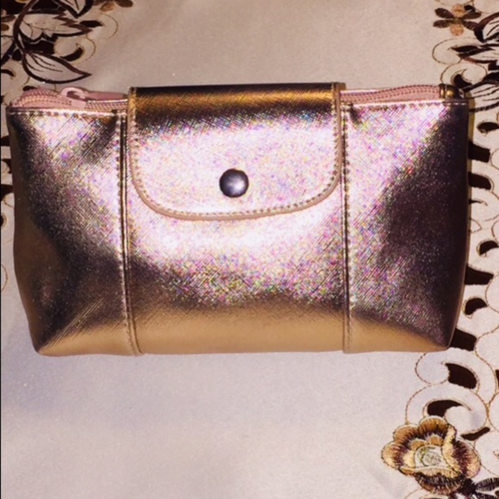 Metallic Pink bareMinerals Cosmetic Bag NEW