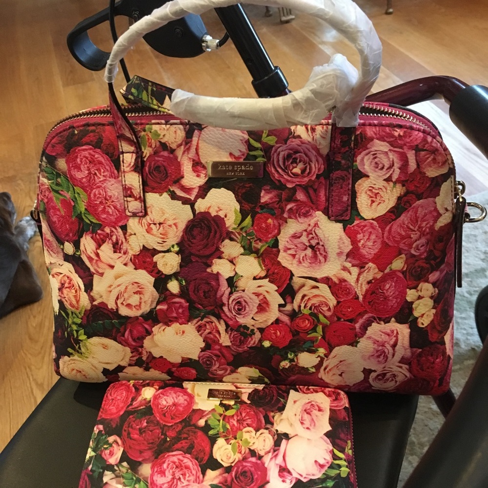 Kate Spade “Everything..Roses” Satchel & Wallet