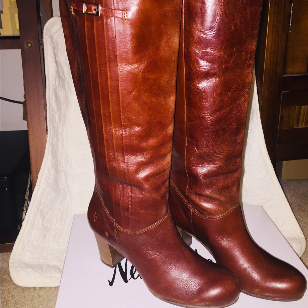 Frye ‘Nora’ 16L Pleated 77831 Vintage Heeled Boots