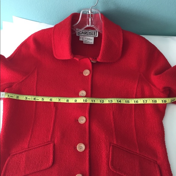 Women’s Carlisle Red Jacket Sz 10 - Picture 5 of 6