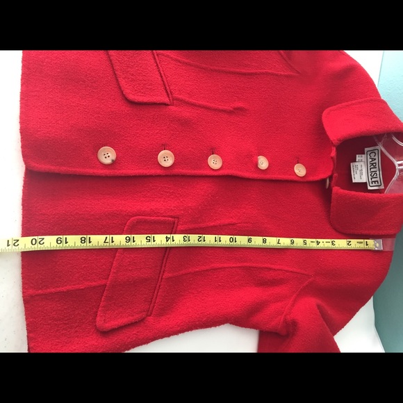 Women’s Carlisle Red Jacket Sz 10 - Picture 6 of 6