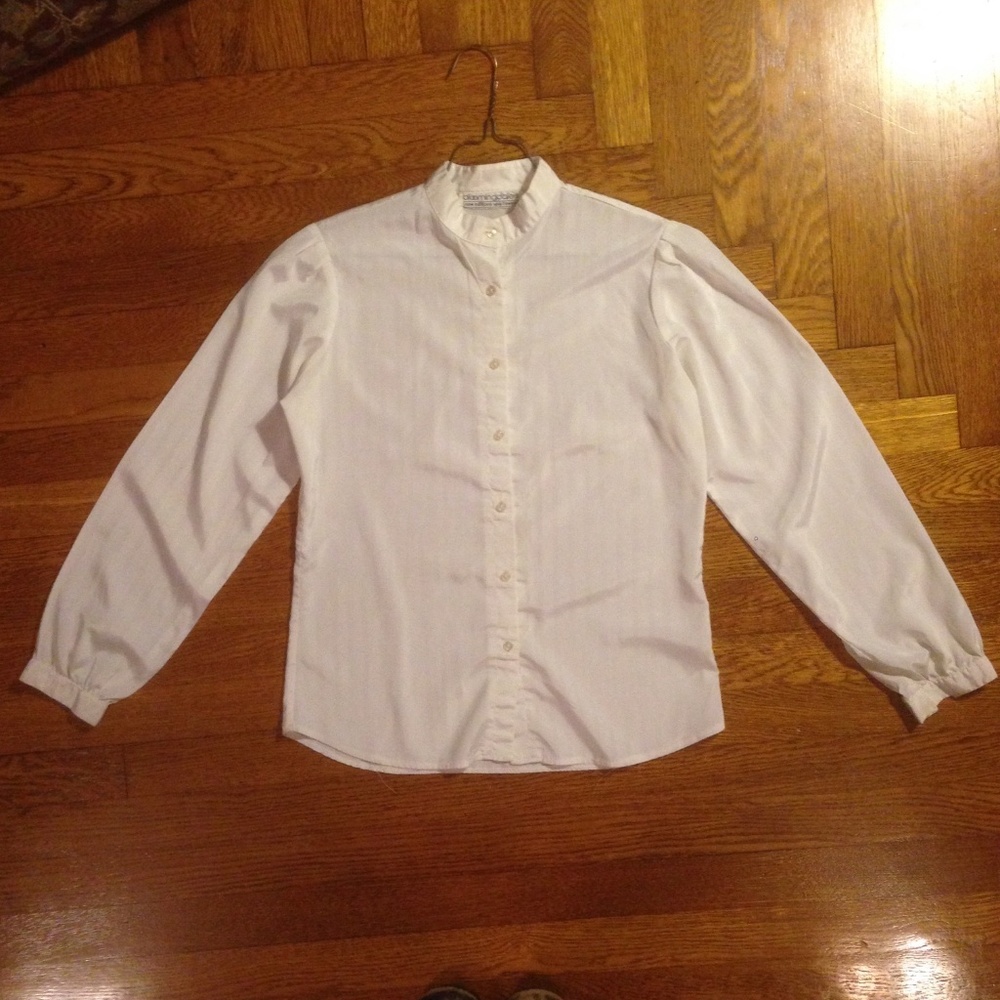 Vintage Bloomingdales Button-Down White Blouse