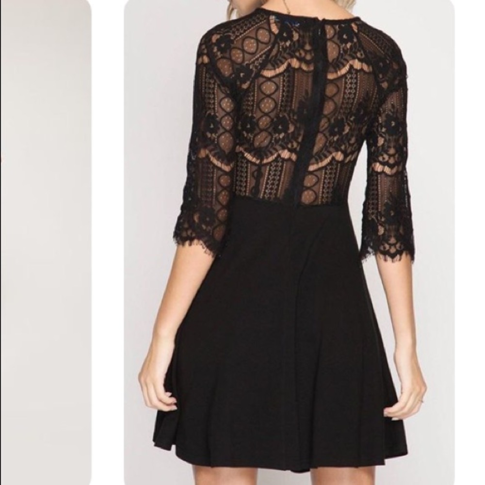 Lace skater dress