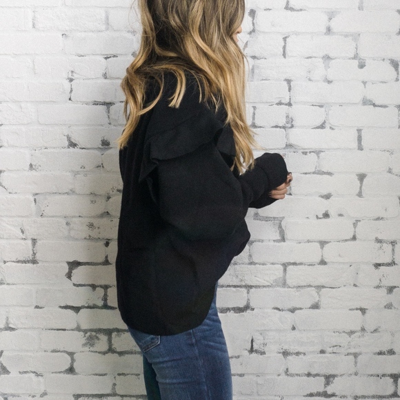 PPLA Ruffle Sleeve Detail Sweater - Picture 3 of 4