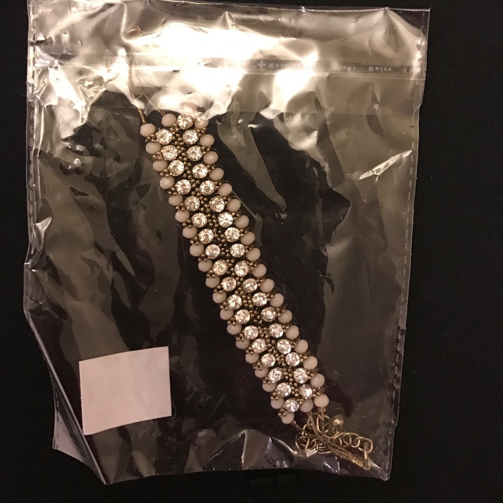 Beaded and blingy bracelet