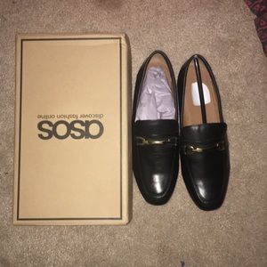 ASOS black loafers size 9