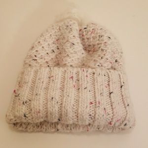 Hollister Pom Beanie Cream Speckled