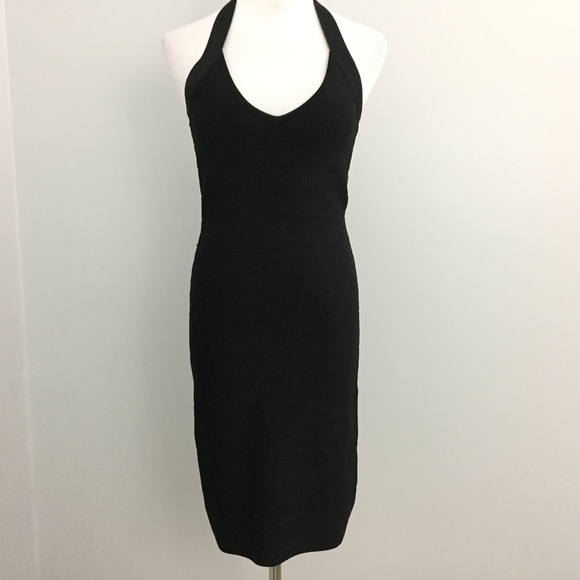 bebe bodycon halter dress