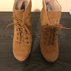 Cognac Laced Booties