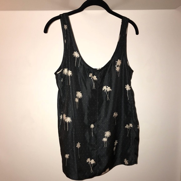 New Rag & Bone Natalie Silk Palm Tree Top - Picture 2 of 3