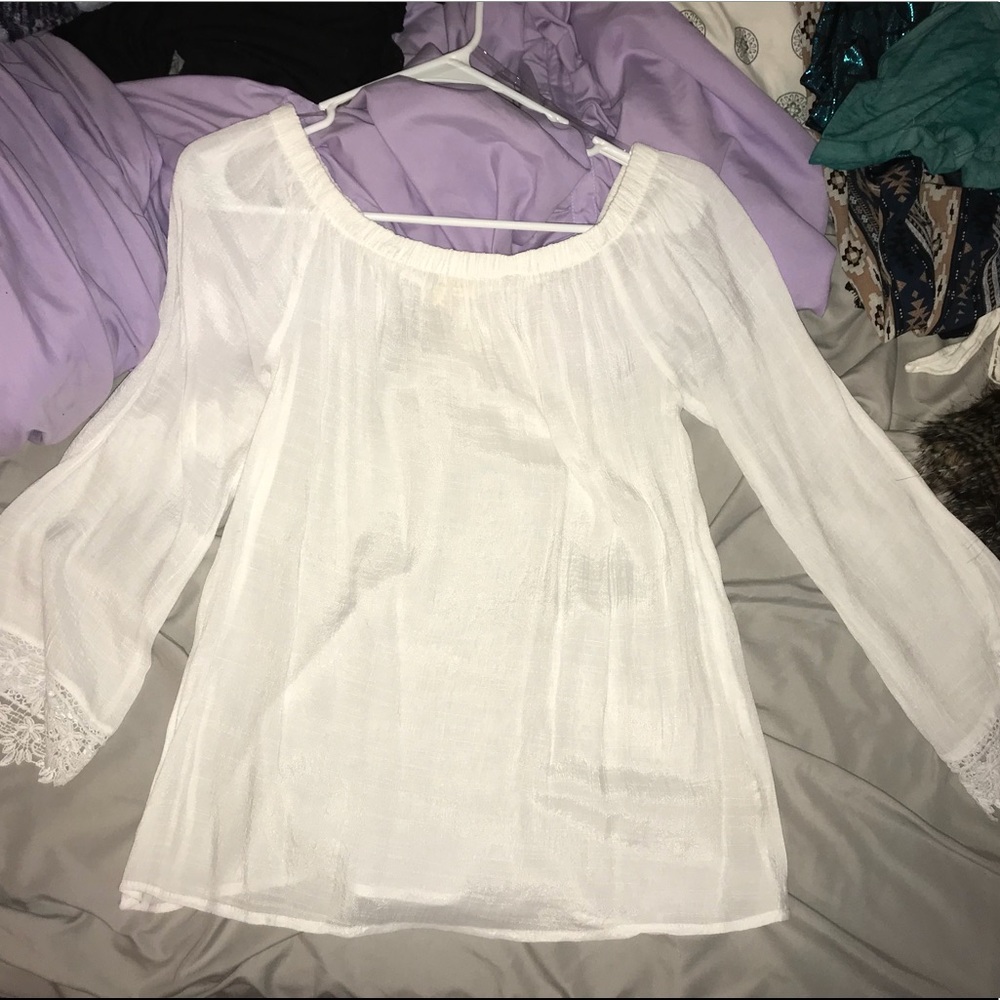 White loose fitting blouse