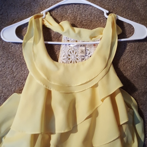 Ruffly Yellow Dress - Picture 3 of 3