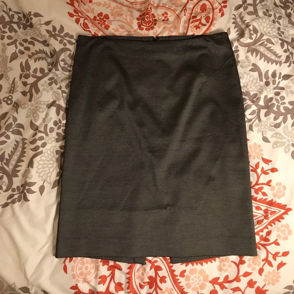 Silver and black Express pencil skirt, like new!
