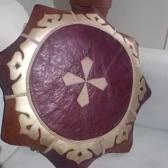 Leather Throw Pillow - Picture 1 of 6