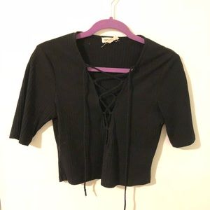 Lace Up Crop Top