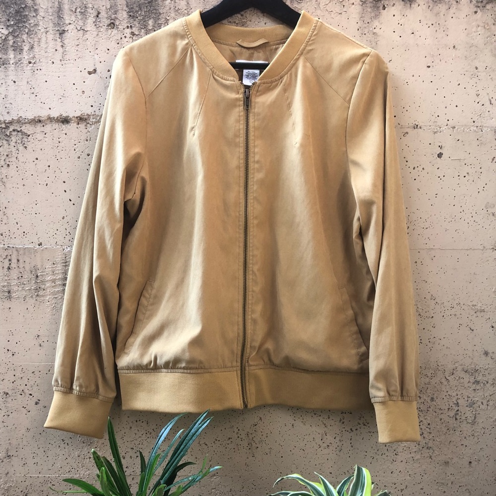 Lightweight Mustard Yellow Bomber Jacket