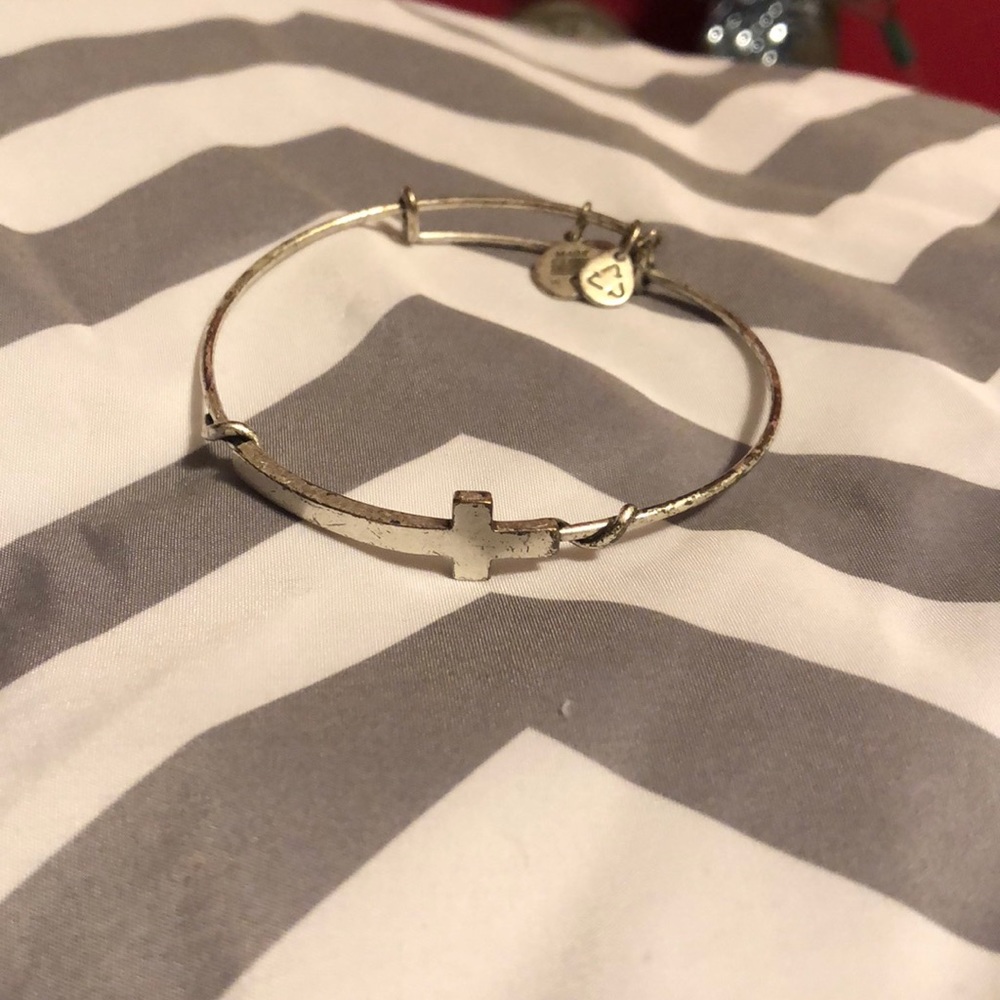 Alex & Ani sideways cross bangle bracelet