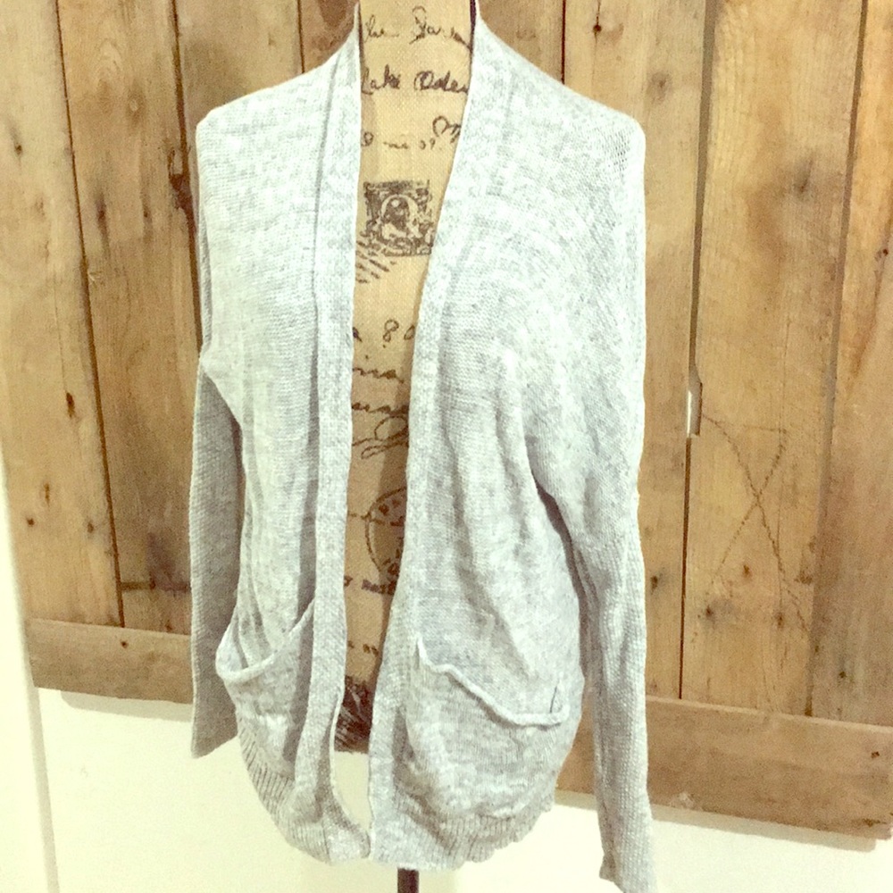 Heather Gray Sweater Cardigan, great condition