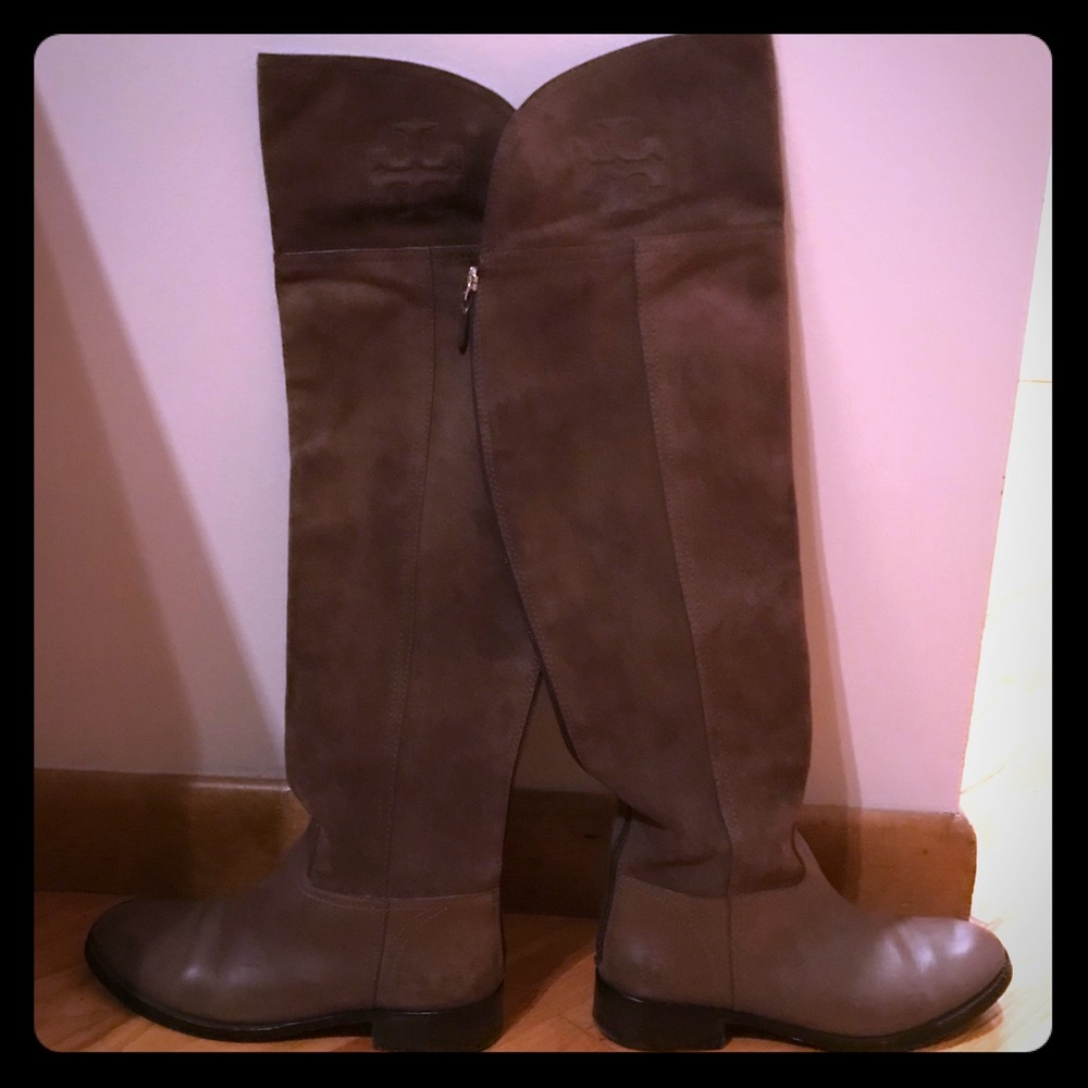 Tory Burch Simone Over The Knee Taupe Boot size7!