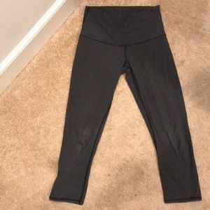 Grey lulu lemon crop pants - high waisted