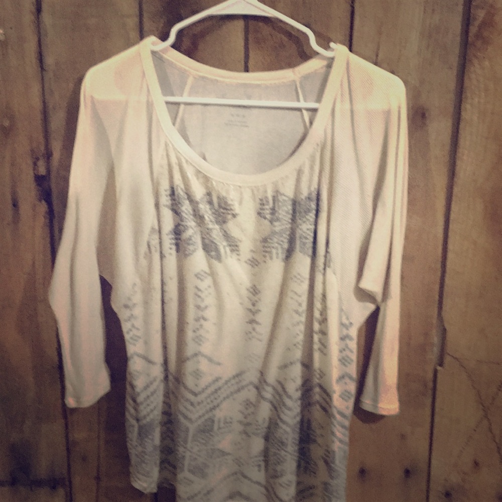Women’s American Eagle Cream Indie Style Shirt