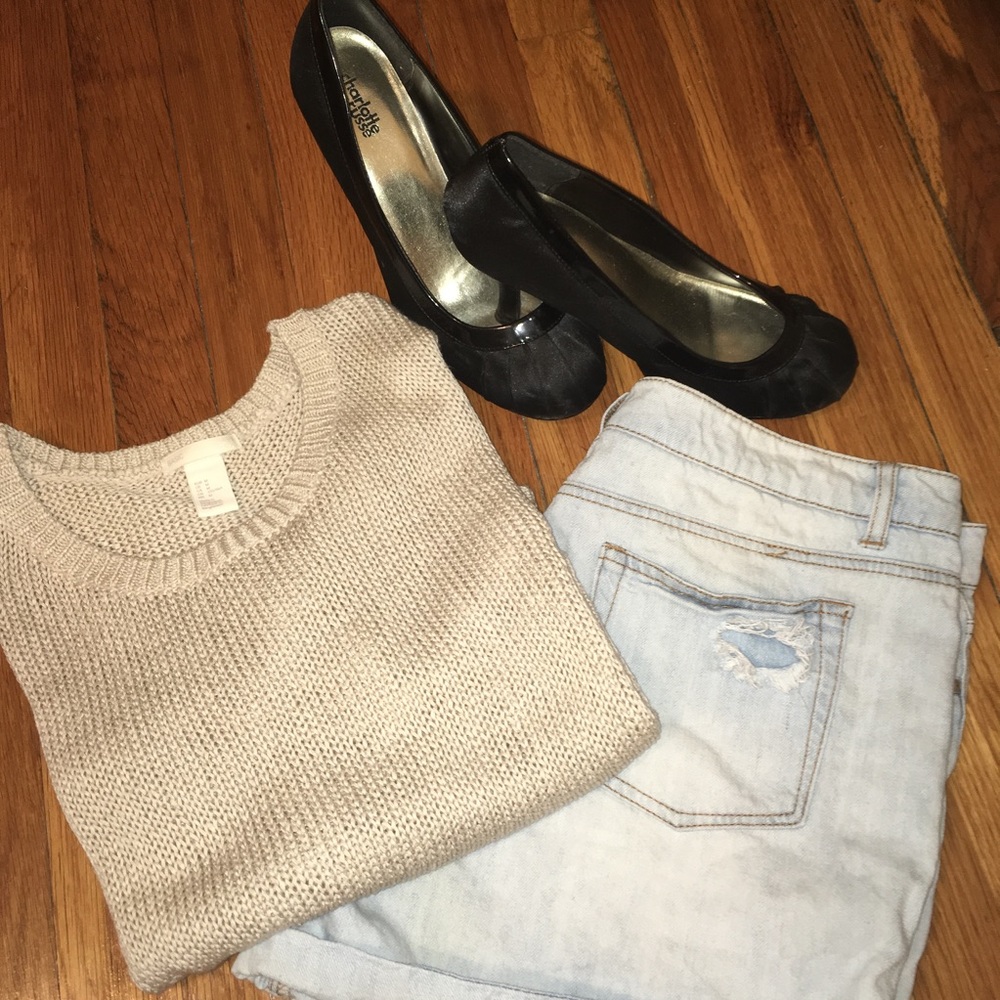 H&M BASIC Short Knit Tops (2)