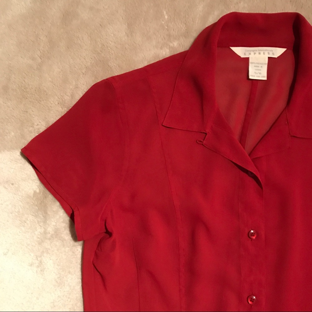 Red Sheer Blouse ❤️