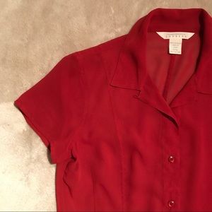 Red Sheer Blouse ❤️