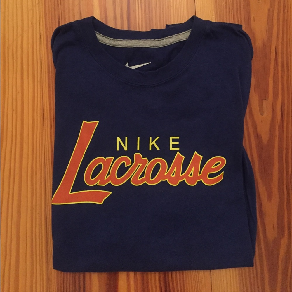 Nike Lacrosse Short Sleeve Navy Blue T-Shirt