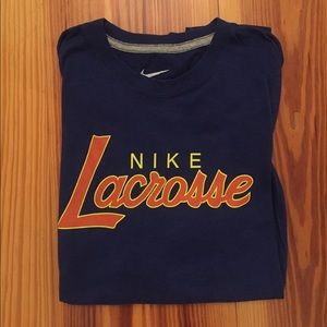Nike Lacrosse Short Sleeve Navy Blue T-Shirt