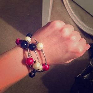 Pearl, Pink and Black Bracelet