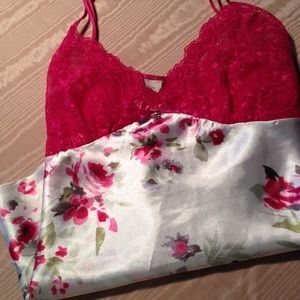 Beautiful. Chemise Camisole Lace Roses NWOT