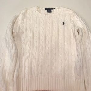 Ralph Lauren white sweater slim fit size medium