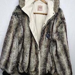 akademiks reversible fur jacket