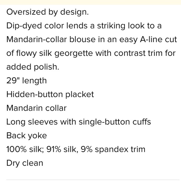 Eileen Fisher ombré blouse - Picture 5 of 5