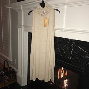 Cream turtle neck dress