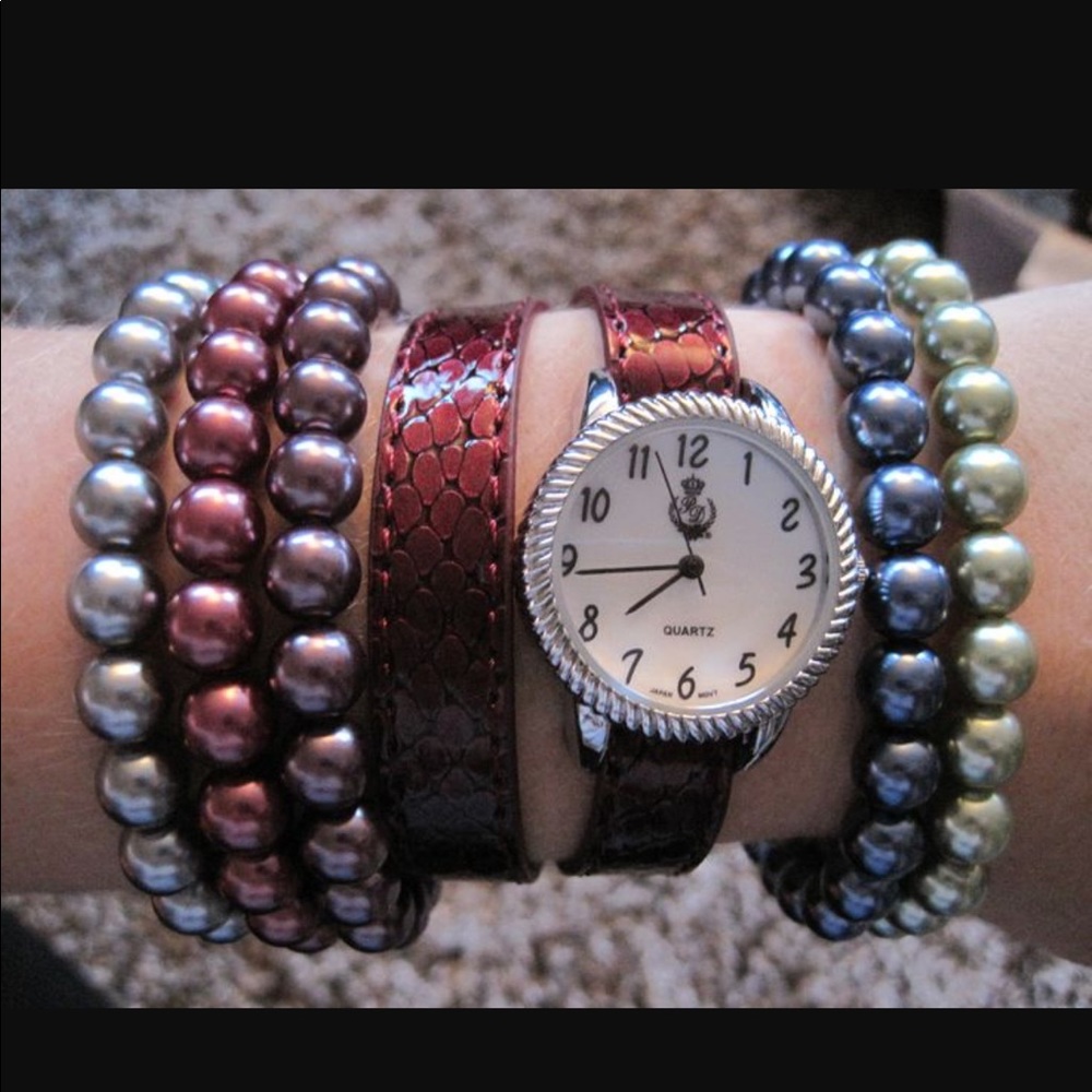 Time to Wrap-Red Watch Band
