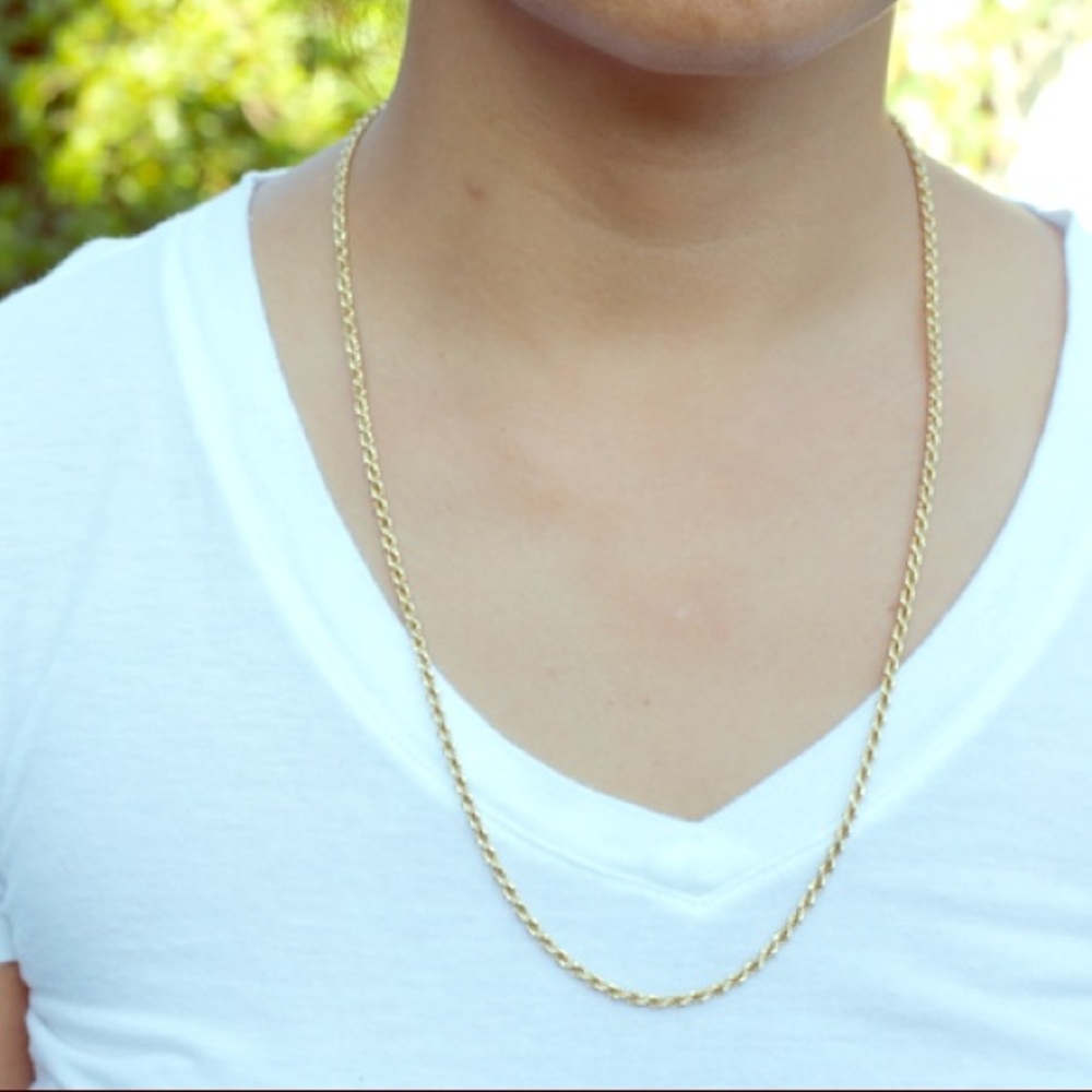 Milor Gold Plated 925 Silver Rope Twist Necklace