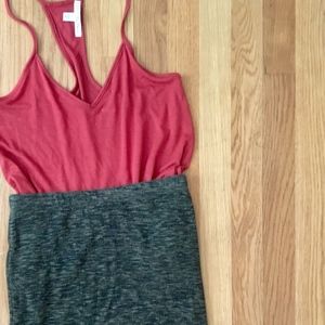 EXPRESS Green Jersey Pencil Skirt